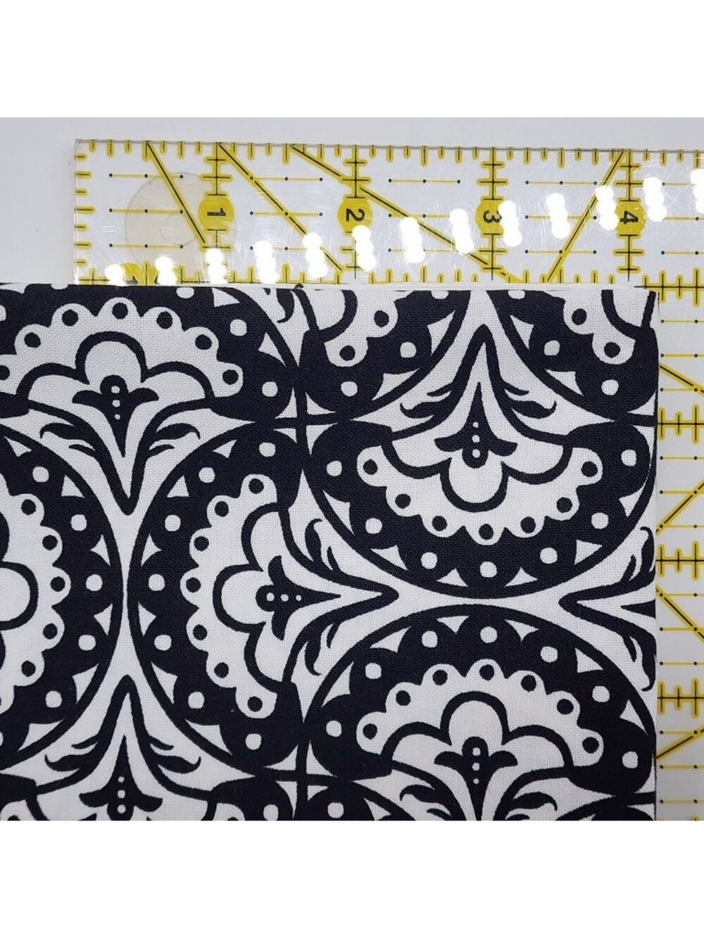 Quilting Fabric White on Black Damask  Studio Fabrics Geometric 18"x22"